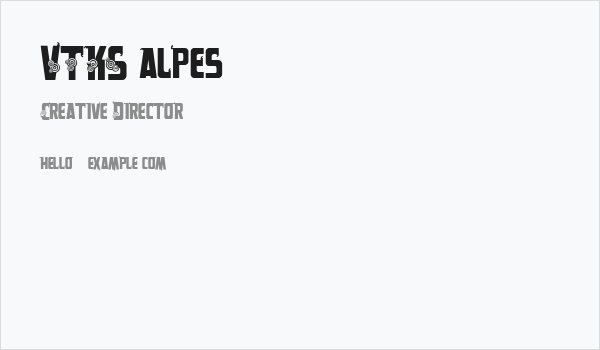 VTKS alpes Business Card