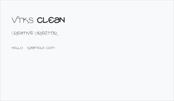 VTKS clean Business Card