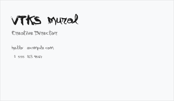 VTKS  mural Business Card