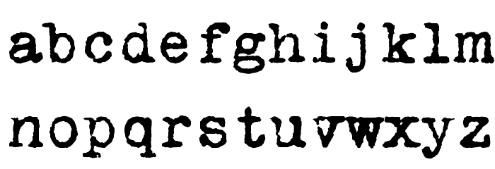 VTPortableRemington Font LOWERCASE