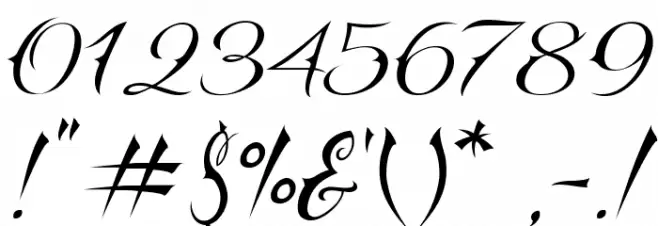 Vtc-NueTattooScript Font OTHER CHARS