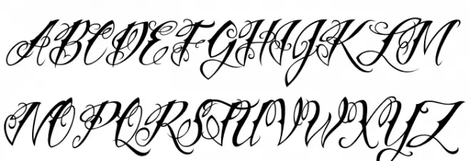 Vtc-NueTattooScript Polices MAJUSCULES