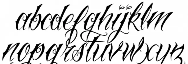 Vtc-NueTattooScript Шрифта строчной