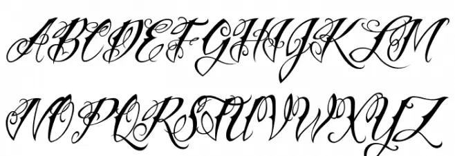 Vtc-NueTattooScript 字体 大写