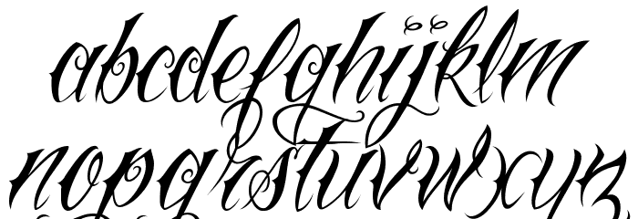 Vtc-NueTattooScript Font LOWERCASE