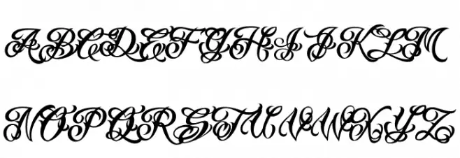 Vtc-TattooScriptTwo Fonte MAIÚSCULAS