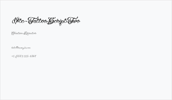 Vtc-TattooScriptTwo Business Card