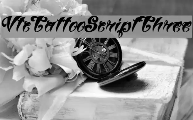 VtcTattooScriptThree Font examples