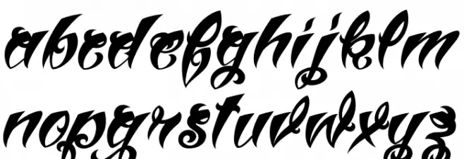 VtcTattooScriptThree Schriftart Kleinbuchstaben