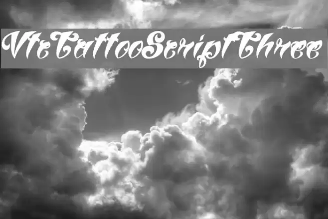 VtcTattooScriptThree Font examples