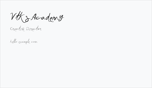 Vtks Academy Business Card