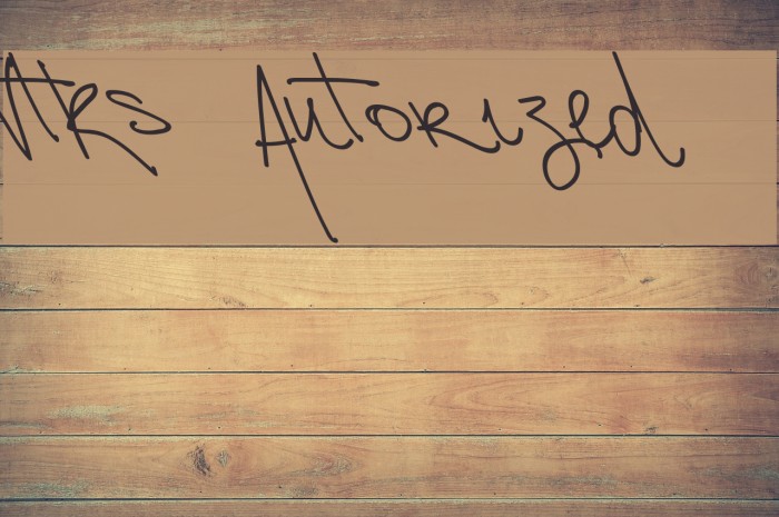 Vtks Autorized 2 Schriftart examples