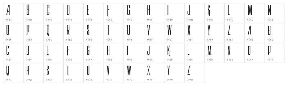 Vtks Azeitona Character Map