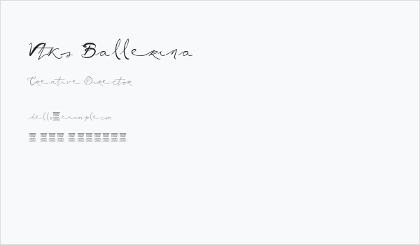 Vtks Ballerina Business Card
