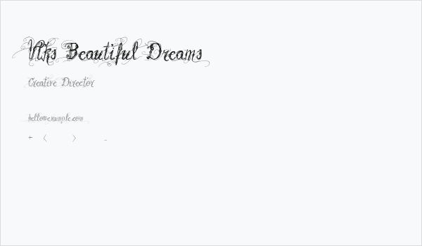 Vtks Beautiful Dreams Business Card