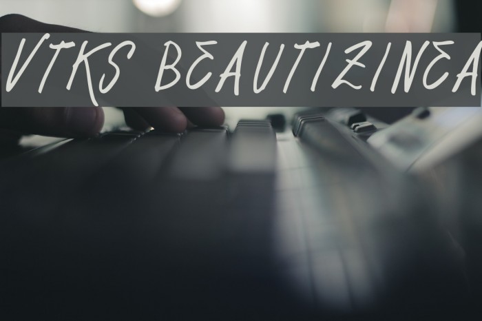 Vtks Beautizinea Font examples