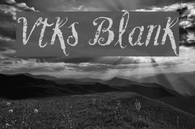 Vtks Blank Font examples