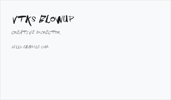 Vtks BlowUp Business Card