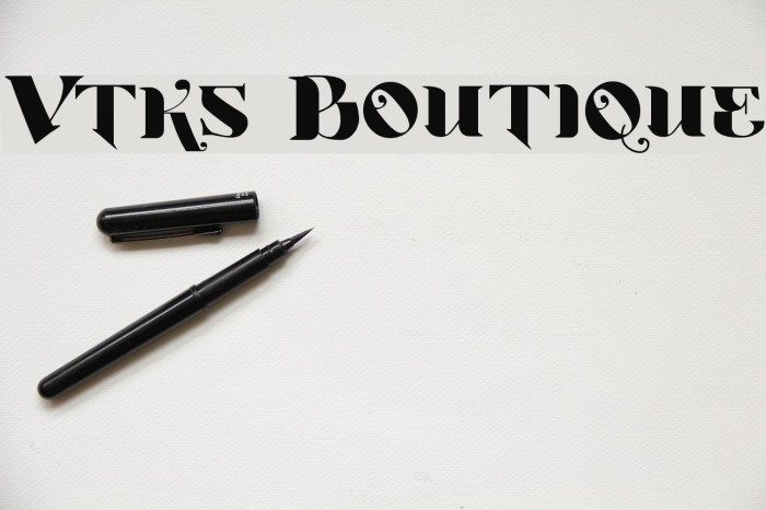 Vtks Boutique Font examples