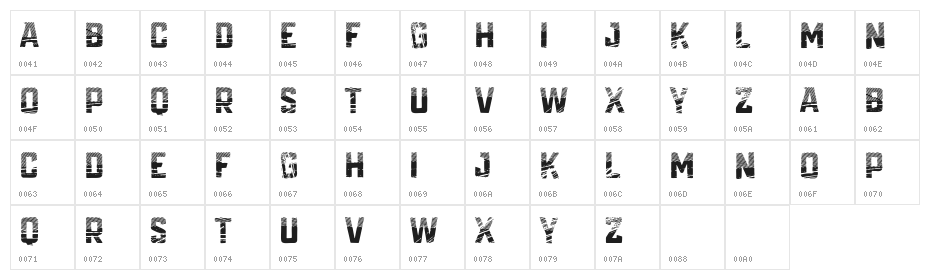 Vtks Caminhos Character Map