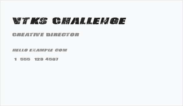 Vtks-Challenge Business Card