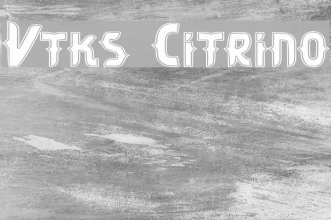 Vtks Citrino Font examples