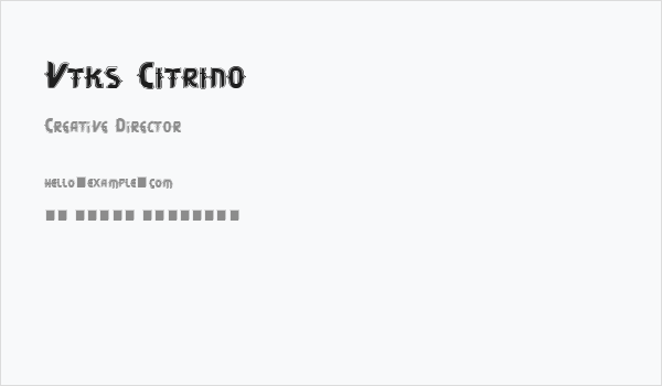 Vtks Citrino Business Card