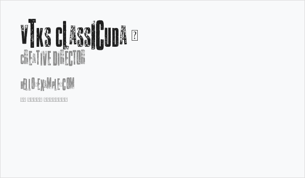 Vtks Classicuda 3 Business Card