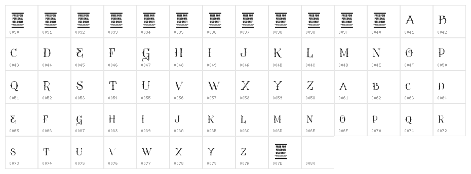 Vtks Contrast Character Map