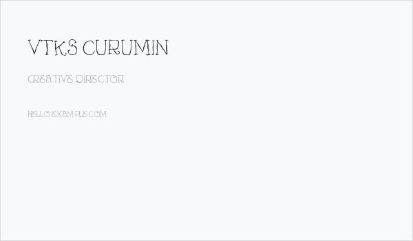 Vtks Curumin Business Card