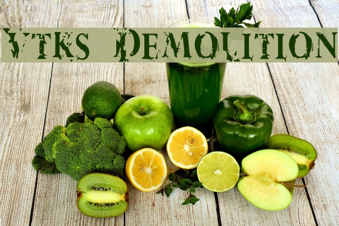 Vtks Demolition Font examples