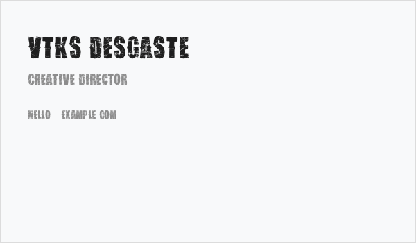 Vtks Desgaste Business Card