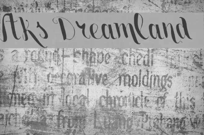 Vtks Dreamland555 Font examples