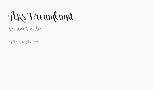 Vtks Dreamland555 Business Card