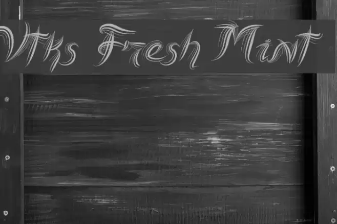 Vtks Fresh Mint Font examples