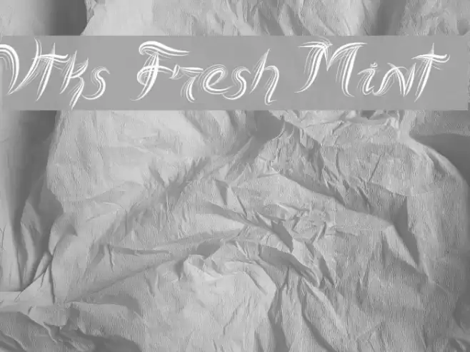 Vtks Fresh Mint Font examples