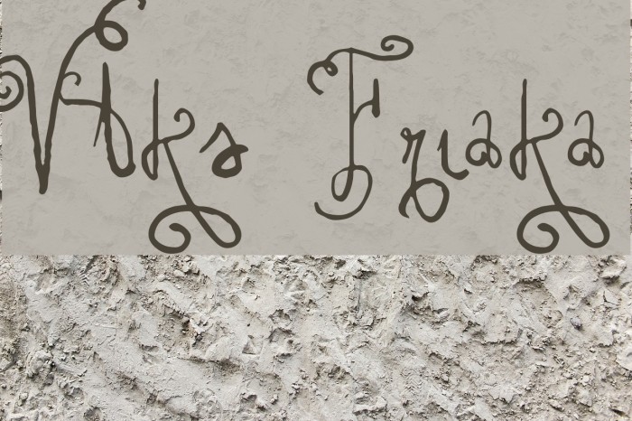 Vtks Friaka Font examples