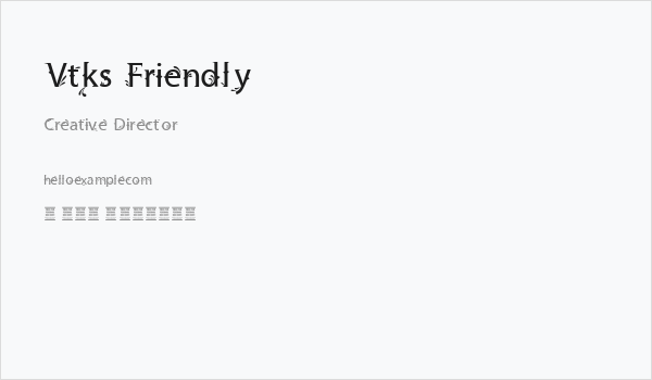 Vtks Friendly Business Card