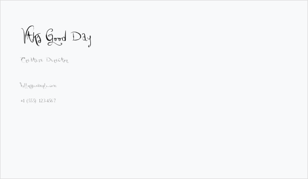 Vtks Good Day Business Card