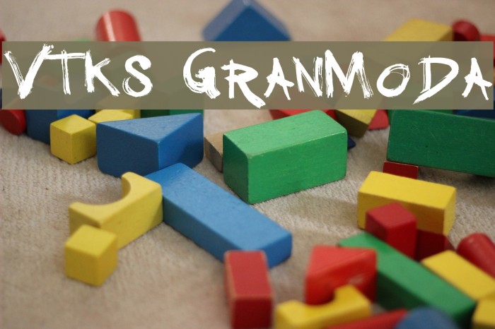 Vtks GranModa Schriftart examples