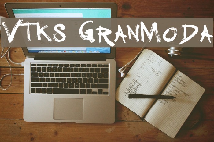 Vtks GranModa Schriftart examples