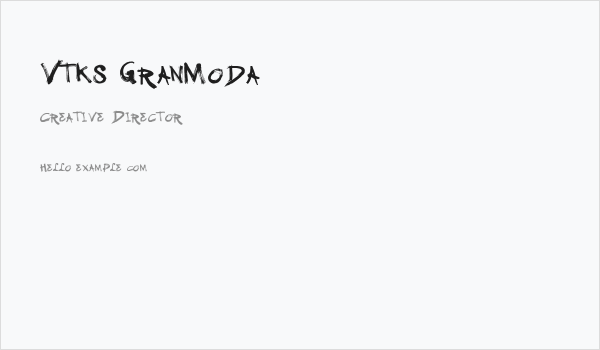 Vtks GranModa Business Card