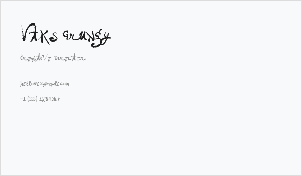 Vtks Grungy Business Card