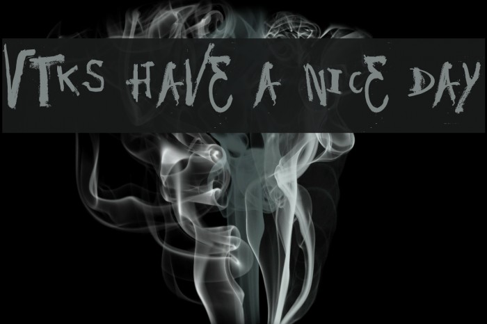 Vtks Have a Nice Day Font examples
