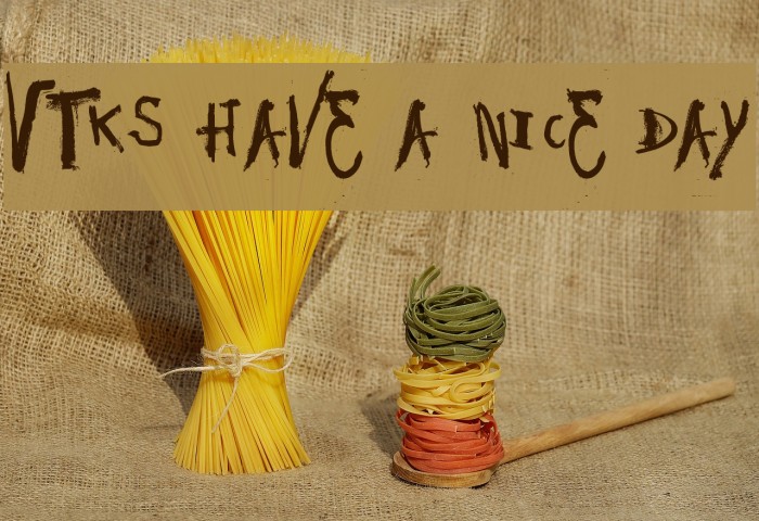Vtks Have a Nice Day Font examples