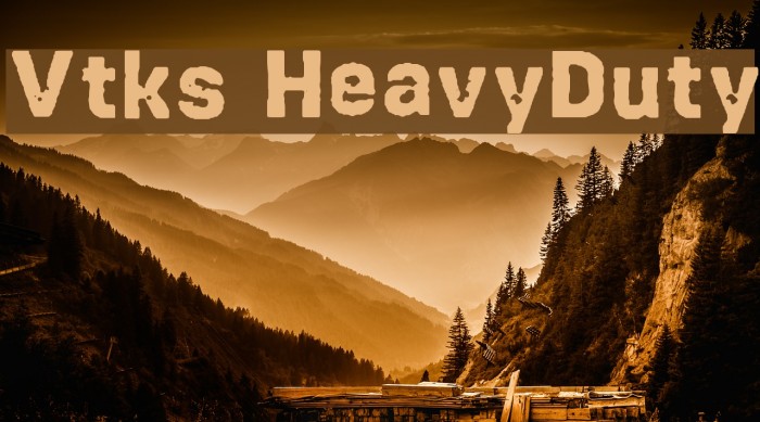 Vtks HeavyDuty Font examples