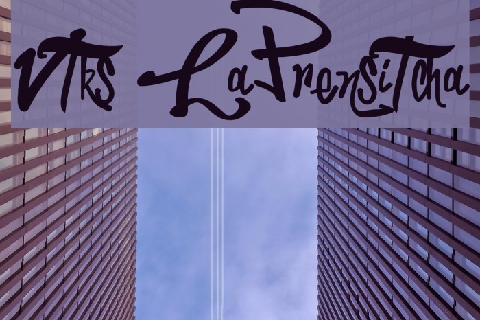 Vtks LaPrensitcha Schriftart examples