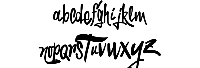 Vtks LaPrensitcha Schriftart Kleinbuchstaben