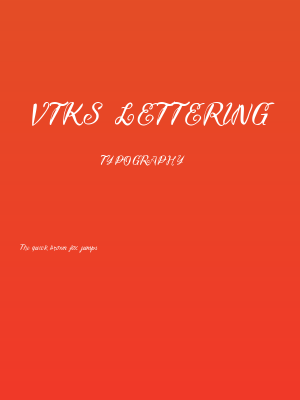 Vtks Lettering Poster