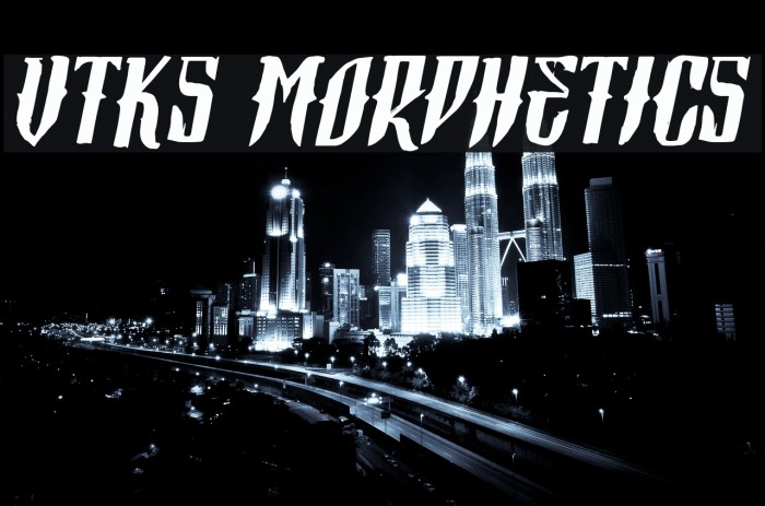Vtks Morphetics 2 Font examples